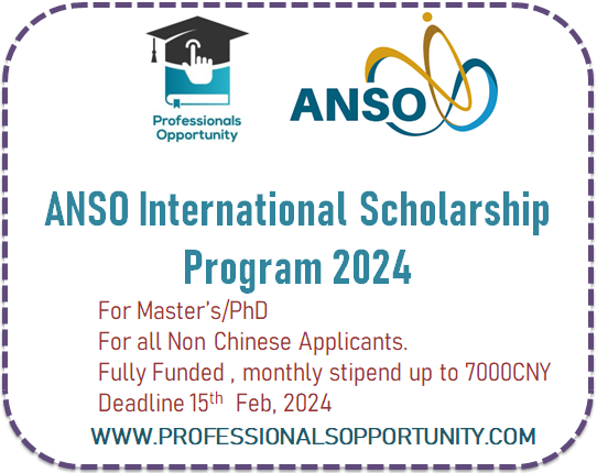 ANSO  Scholarship Program, 2024