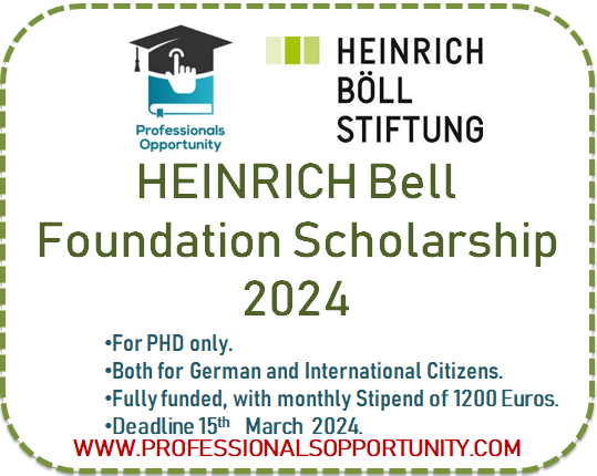 Heinrich Bell Foundation Germany Scholarship 2024