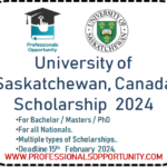 University of Saskatchewan , Canada Scholarship 2024