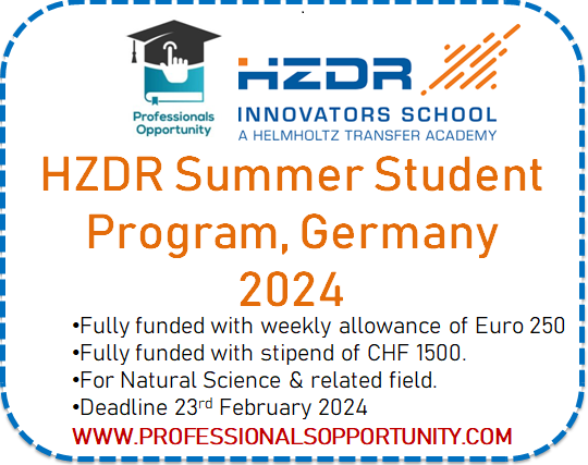 HZDR Summer Student Program, Germany 2024