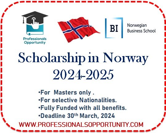 Scholarship in Norway 2024-2025 without IELTS