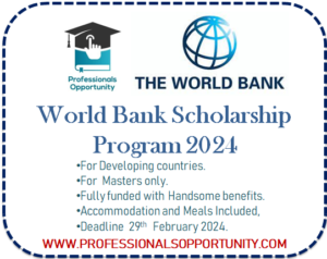 World bank scholarship 2024