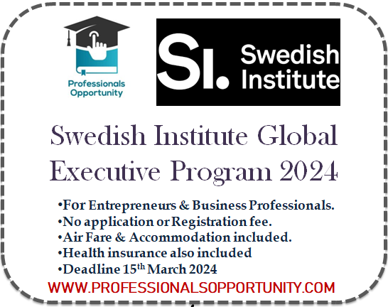 Swedish Institute Global Executive Program 2024