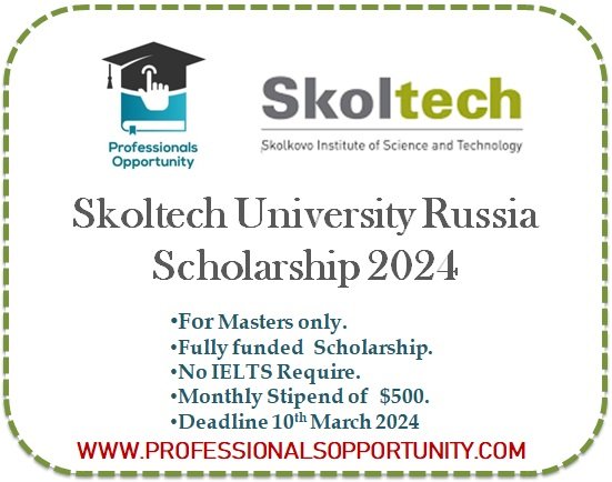 Skoltech University Russia Scholarship 2024