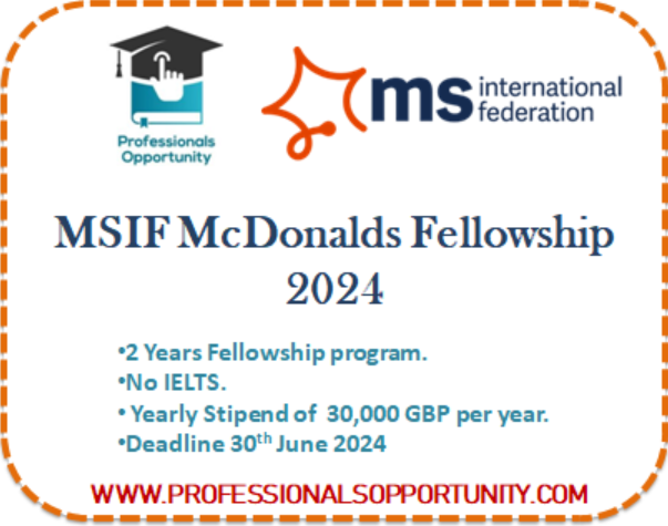 MSIF McDonalds Fellowship 2024