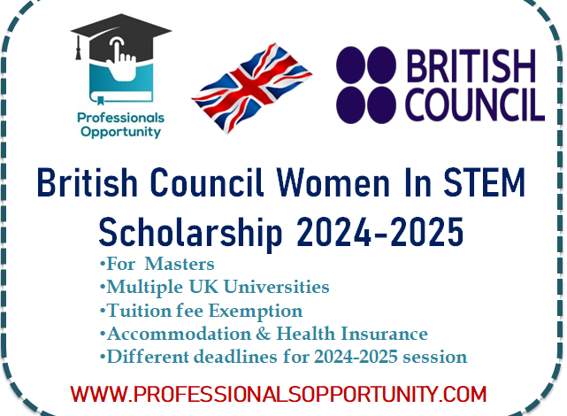British Council Women in STEM Scholarship 2024