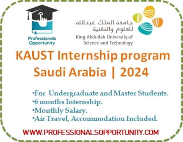 KAUST Internship program Saudi Arabia | 2024
