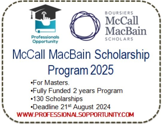 McCall MacBain Scholarships | 2025 Canada