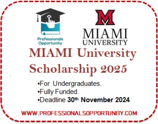 University of MIAMI Scholarship 2025 | USA