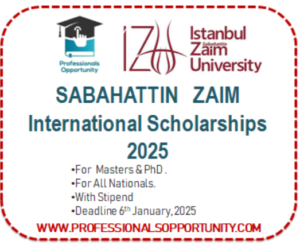 SABAHATTIN ZAIM scholarships